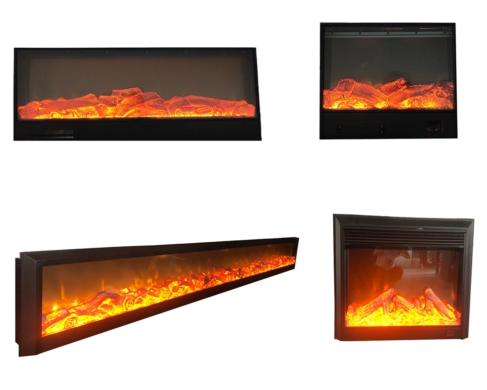 Smart APP Remote Control Fire LED Decorative Insert Recessed Wall Mounted Electric Fireplace