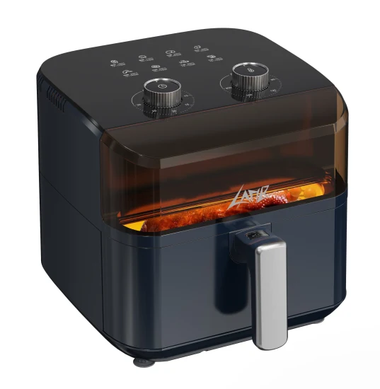 Fritadeira digital sem óleo de 6 litros com cestos duplos
