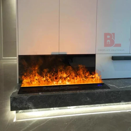 Inserção de lareira elétrica de chama autônoma para ambientes internos com chama 3D Vapor de água com aquecedor
